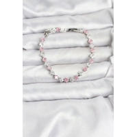 Kare Zirkon Taşlı Gümüş Renk Kadın Bileklik