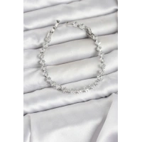 Kare Zirkon Taşlı Gümüş Renk Pirinç Su Yolu Kadın Bileklik