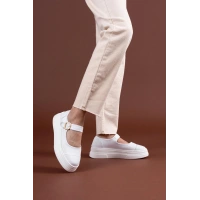 Lunni Beyaz Keten Spor Ayakkabı