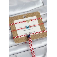 Marteniçka Bileklik 3lü Kalp ve Nazarlı Model