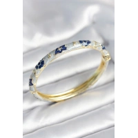 Mavi Renk Detaylı Mineli Kelepçe