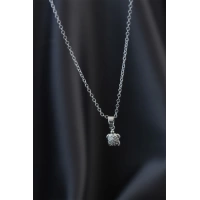 Minimal Caretta Caretta Silver Renk Zirkon Taşlı Kadın Kolye