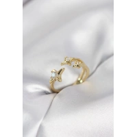Minimal Kutup Yıldızı Model Gold Renk Kadın Yüzük