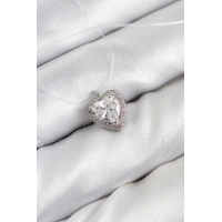 Misineli Kalp Model Gümüş Renk Hayalet Kolye