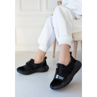 Nikeo Siyah Paraşüt Siyah Tabanlı Spor Ayakkabı