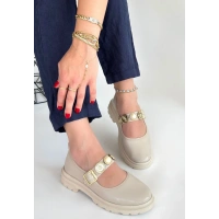 Okira Bej Rugan Oxford Ayakkabı