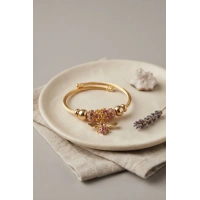 Pembe Arı Model Gold Renk Charm Bileklik