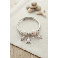 Pembe Caretta Caretta ve Deniz Yıldızı Charmlı Bileklik