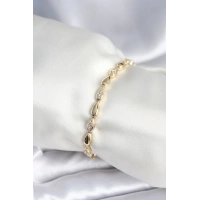 Pirinç Gold Renk Damla Model Kadın Bileklik