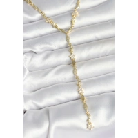 Pirinç Gold Renk Kadın Manifest Kolye