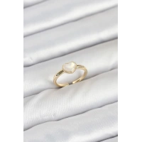 Pirinç Gold Renk Kalpli Kadın Yüzük