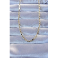 Pirinç Gold Renk Parçalı Ezme Kolye