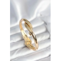 Pirinç Gold Renk Sarmal Model Kelepçe Bileklik