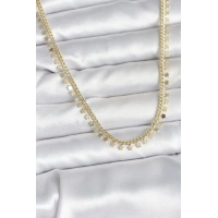 Pirinç Gold Renk Sıralı Yıldız Kadın Kolye