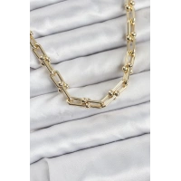 Pirinç Gold Renk Tifani Model Kadın Kolye