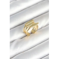 Pirinç Gold Renk Vİntage Model Kadın Yüzük
