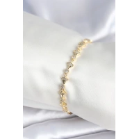 Pirinç Gold Renk Yelpaze Model Kadın Bileklik