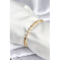 Pirinç Gold Renk Yıldız Model Kadın Bileklik