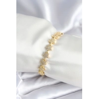 Pirinç Gold Renk Yıldız Model Kadın Bileklik