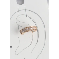 Pirinç Gold Renk Zirkon Taşlı Kadın Kıkırdak Küpe