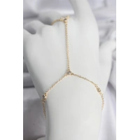 Pirinç Gold Renk Zirkon Taşlı Kadın Şahmeran