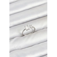 Pirinç Gold Renk Zirkon Taşlı Kadın Yüzük