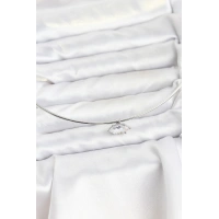 Pirinç Gümüş Renk Choker Model Zirkon Taşlı Kadın Kolye