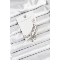 Pirinç Gümüş Renk Set Küpe