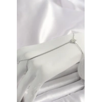 Pirinç Gümüş Renk Su Yolu Zirkon Taşlı Yıldız Model Kadın Şahmeran