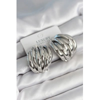 Pirinç Gümüş Renk Vintage Kadın Küpe