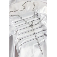 Pirinç Gümüş Renk Yıldızlı Kadın Y Kolye