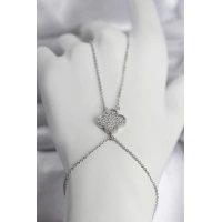 Pirinç Gümüş Renk Yonca Model Kadın Şahmeran