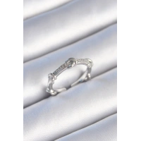 Pirinç Gümüş Renk Zirkon Taşlı Düğüm Model Kadın Yüzük