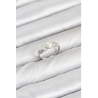 Pirinç Gümüş Renk Zirkon Taşlı İncili Model Kadın Yüzük