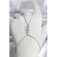 Pirinç Gümüş Renk Zirkon Taşlı Kadın Şahmeran