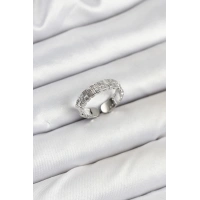 Pirinç Gümüş Renk Zirkon Taşlı Sırım Kadın Yüzük