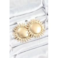 Pirinç Güneş Model Gold Renk Kadın Küpe