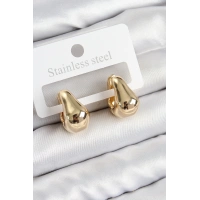 Pirinç Halka Model Gold Renk Kadın Küpe