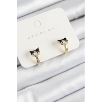 Pirinç Kuromi Model Gold Renk Çocuk Küpe