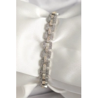 Pirinç Mix Renk Zirkon Taşlı Zincir Model VIP Seri Kadın Bileklik