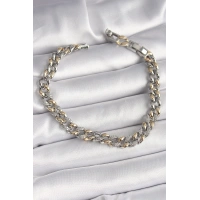 Pirinç Mix Renk Zirkon Taşlı Zincir Model VIP Seri Kadın Bileklik