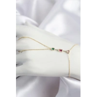 Pirinç Renkli Zirkon Taşlı Model Gold Renk Şahmeran