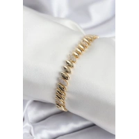 Pirinç VIP Seri Gold Renk Arpa Model Kadın Bileklik
