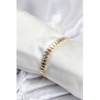 Pirinç VIP Seri Gold Renk Sıralı Arpa Model Kadın Bileklik