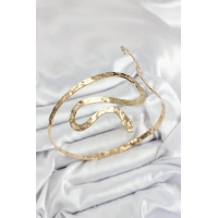 Pirinç Yılan Model Gold Renk Kadın Pazu Bileklik