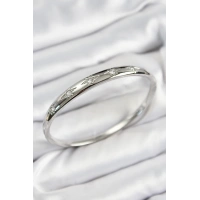 Pirinç Zirkon Taşlı Kutup Yıldızı Model Gümüş Renk Kadın Kelepçe