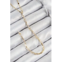 Pirinç Zirkon Taşlı Model Gold Renk Y Kolye