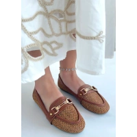 Rain Taba Cilt Babet Ayakkabı