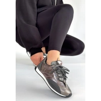 Ranu Platin Cilt Paraşüt Detaylı Bağcıklı Spor Ayakkabı