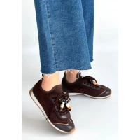 Riaf Kahverengi Cilt Bağcıklı Spor Ayakkabı